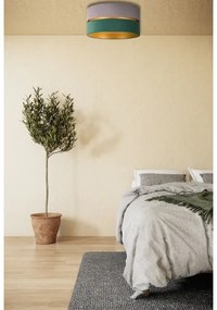 Duolla - Stropné svietidlo DUO 1xE27/15W/230V pr. 40 cm šedá/zelená/zlatá