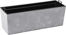 PLASTOVÝ KVETINÁČ BOUQUET 19X56 CM IMITÁCIA BETÓNU SIVÁ