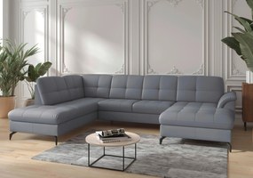 XXXLutz SEDACIA SÚPRAVA, textil, koža, sivomodrá Sit & More - Sedačky - 00014401635Z