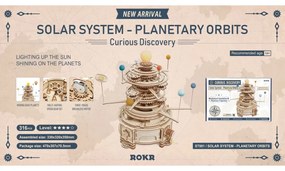 Robotime Rokr 3D dřevěné puzzle Sluneční soustava 316 ks