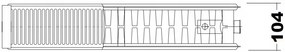 Invena Prov V22, panelový oceľový radiátor 500x900 mm, 1238W, pre spodné a bočné pripojenie, biela, INV-UG-93-509-KPL