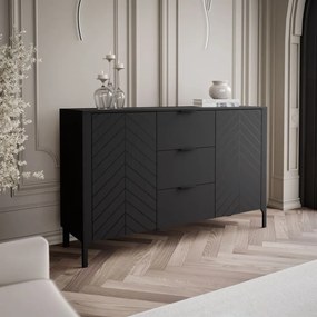 Dizajnová komoda MARCIUS 153cm čierna