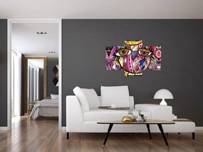 Obraz - Street art - sova (90x60 cm)