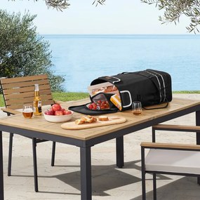 Nákupný vozík 3 v 1 na schody - objem 56 l, čierny