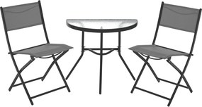 CH Súprava balkónového nábytku Scalp - sivá