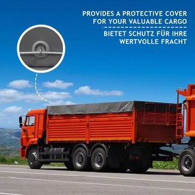 JAGO Plachta 650 g/m², hliníkové oká, antracit, 5 x 7 m