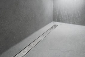 Hansgrohe RainDrain Match, sprchový žľab s roštom z nehrdzavejúcej ocele 800, s výškovo nastaviteľným rámom, kefovaná nerezová, HAN-56038800