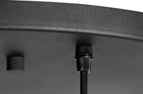 Inteligentné závesné svietidlo čierne so zlatým sklom 7-svetiel Vrátane 7 Wifi A60 - Pallon