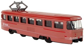 LEAN TOYS Kovový vlak, trecí pohon - červená
