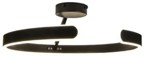 LED Stmievateľný prisadený luster LED/72W/230V 3000-6500K čierna + diaľkové ovládanie