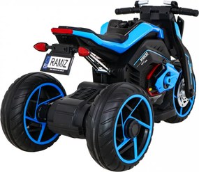 Ramiz Budúca batériová motorka pre deti Modrá + Audio panel + Pomalý štart + EVA kolesá