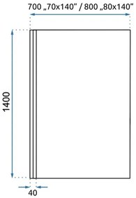 REA-K7390 - Vaňová zástena LAGOS 140x80 cm čierna/číra