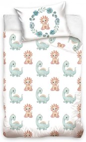 TipTrade Obliečky do postieľky 100x135 + 40x60 cm - Dobrú noc Dino