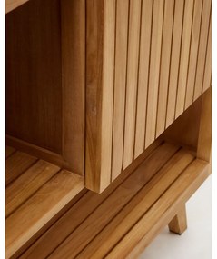 Nízka skrinka pod umývadlo z teakového dreva v prírodnej farbe 140x80 cm Kuveni – Kave Home