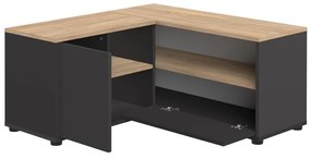 TV stolík v dekore duba v čierno-prírodnej farbe 90x45 cm Angle – TemaHome