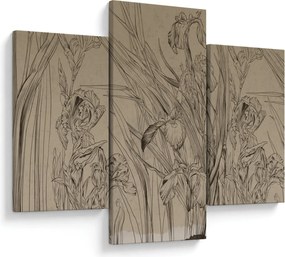 Obraz - Obrysy rastlín (90x60 cm)