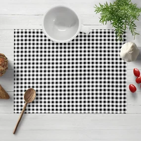 Biante Bavlnené prestieranie na stôl Sandra SA-060 Čierno-biele kocky 30x40 cm