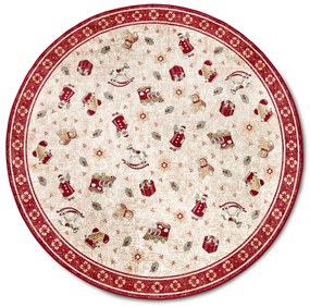 Villeroy & Boch, Kusový koberec Villeroy & Boch Toy's delight so strihaným vlasom 106217 Red, Multicolor kruh, 160x160 (priemer) kruh, červená, obývacia izba