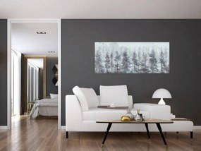 Obraz - Borovicový les II., aquarel (120x50 cm)