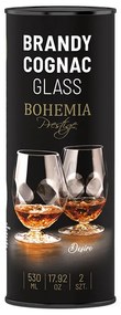 BOHEMIA PRESTIGE DESIRE POHÁR NA KOŇAK V TUBE 530 ML SADA 2KS