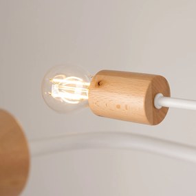 Stropné svietidlo Timbo 6, drevené telo svietidla, w