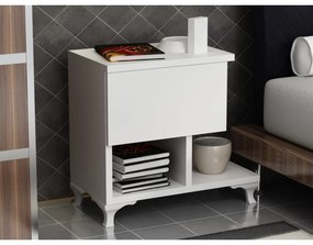 Nočný stolík CAST 46,8x46,8 cm biela