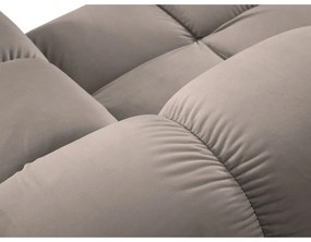 Svetlohnedá zamatová modulárna rohová pohovka (variabilná) Bellis – Micadoni