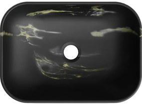 Mexen Rita, umývadlo na dosku 455x325x135 mm, čierna-imitácia čierneho kameňa, 21084588