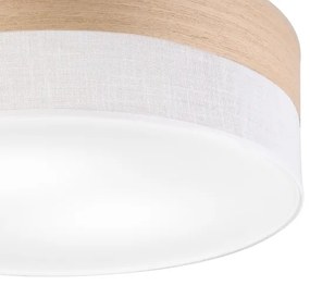Stropné svietidlo SIRJA WOOD 2xE27/15W/230V pr. 45 cm biela/dub