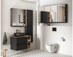 Cersanit Moduo Slim, závesná umývadlová skrinka 60x38x57 cm, antracitová matná, S590-088