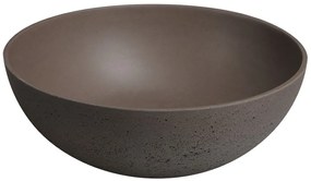 Sapho Sapho, FORMIGO betónové umývadlo na dosku, priemer 39cm, tmavo hnedá, FG315