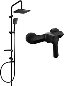 Mexen Sven sprchový set s dažďovou sprchou a sprchovou batériou Sabre, čierna matná, 72140262-70