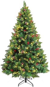 Vianočný stromček s LED diódami, rôzne typy, teplá biela, 320 LED- ov, 210 cm