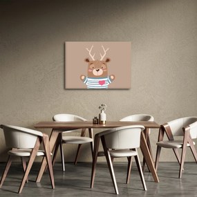 Obraz - Jeleň v pruhovanom tričku (70x50 cm)