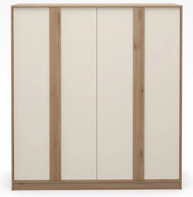 Šatníková skriňa v dekore duba v krémovo-prírodnej farbe 180x197,5x53 cm Dennis – Marckeric