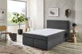 Posteľ boxspring Aston 120x200 cm, antracitovo šedá látka