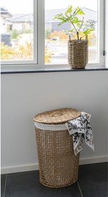 Kôš na bielizeň Plameria (prírodná + biela). Akcia -10%. Vlastná spoľahlivá doprava až k Vám domov. 1147010