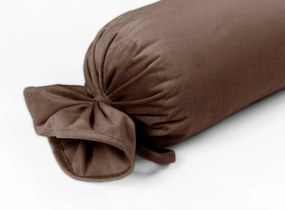 Biante Zamatový vankúš valec bonbon SV-008 Svetlo hnedý 15x100 cm