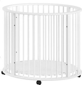 Biela detská ohrádka z bukového dreva 90x90 cm Dino – Vipack