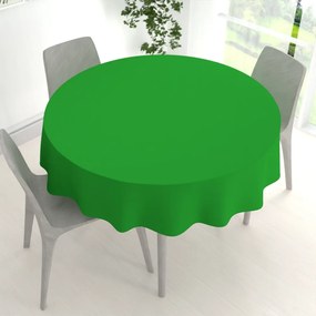 Biante Dekoračný okrúhly obrus Rongo RG-043 Sýto zelený Ø 100 cm