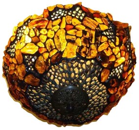 Luster do obývačky Tiffany 40Ø AMBER