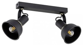 Argon 7037 - Bodové svietidlo TWIST 2xE14/7W/230V čierna/zlatá 7037