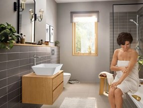 Hansgrohe Rebris E, vysoká páková batéria 240 CoolStart pre umývadlovú misu bez odtokovej súpravy, chrómová, HAN-72583000