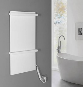 Sapho Sapho, ELMIS elektrický sušiak uterákov 400x800 mm, 120 W, hliník, biela mat, EB420