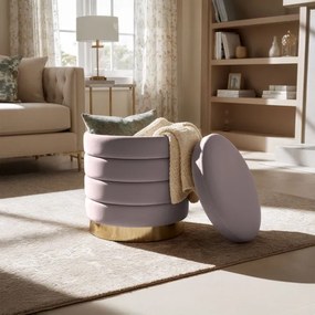 Taburetka LUNA pudrovo ružová