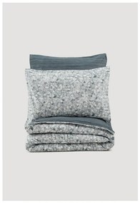 Predĺžené bielo-sivé obliečky na dvojlôžko z bavlny Renforcé 260x220 cm Molly – Mijolnir