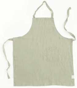 Detská zelená ľanová zástera Linen Tales Regular, 67 x 57 cm