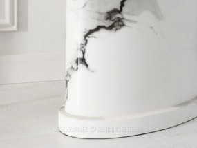 Konzolový stolík Belka Kons (biely mramor). Akcia -19%. Vlastná spoľahlivá doprava až k Vám domov. 1110798