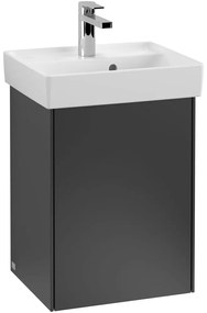 VILLEROY &amp; BOCH Collaro závesná skrinka pod umývadielko, 1 dvierka, pánty vľavo, 410 x 344 x 546 mm, Black Matt Lacquer, C00500PD