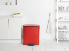 Brabantia BO pedálový kôš 2x30L červená